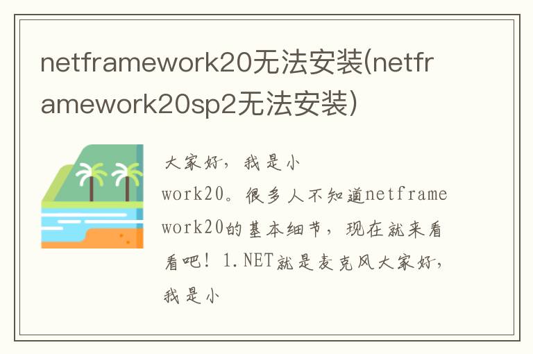 netframework20无法安装(netframework20sp2无法安装)