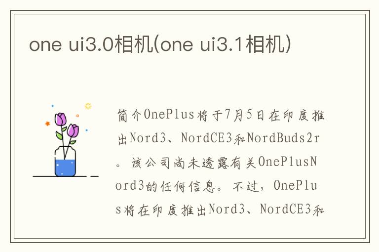 one ui3.0相机(one ui3.1相机)