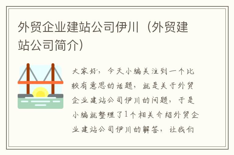 外贸企业建站公司伊川（外贸建站公司简介）