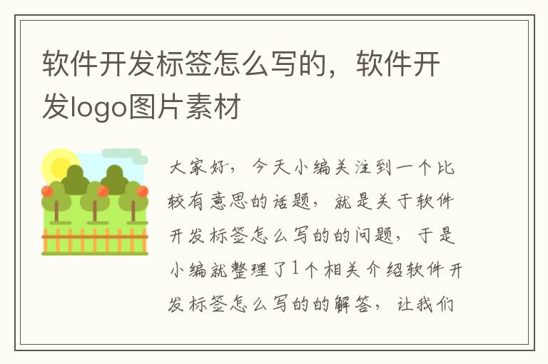 软件开发标签怎么写的，软件开发logo图片素材