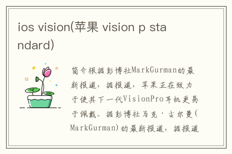 ios vision(苹果 vision p standard)