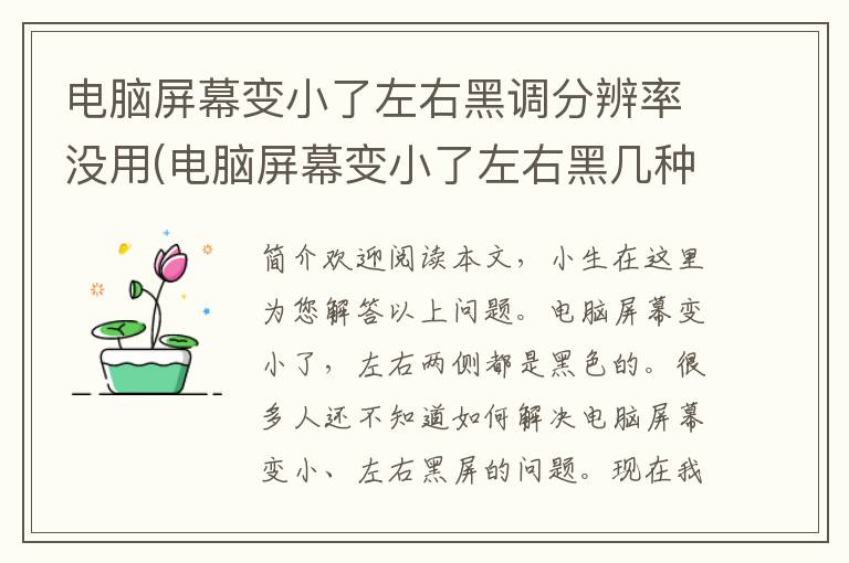 电脑屏幕变小了左右黑调分辨率没用(电脑屏幕变小了左右黑几种解决方法)