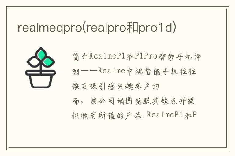 realmeqpro(realpro和pro1d)