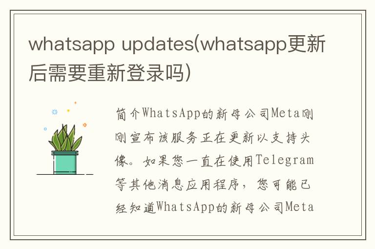 whatsapp updates(whatsapp更新后需要重新登录吗)