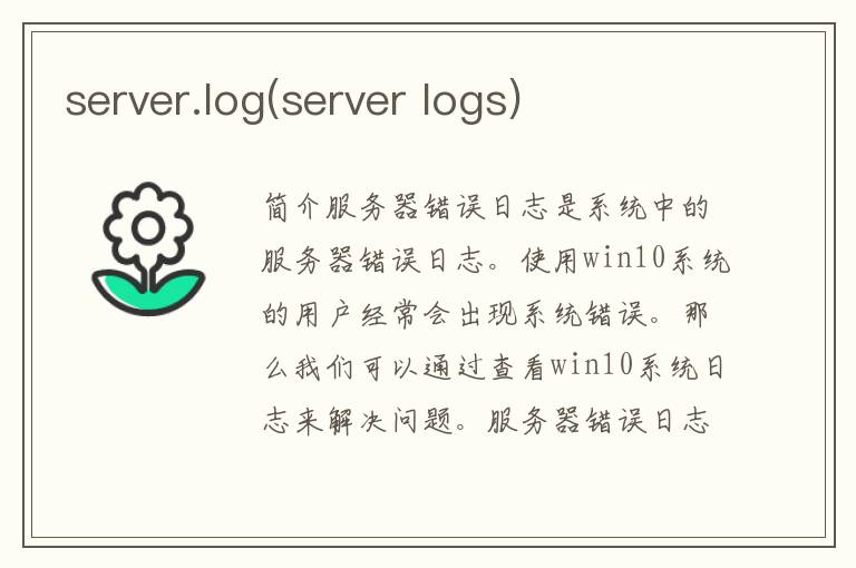 server.log(server logs)