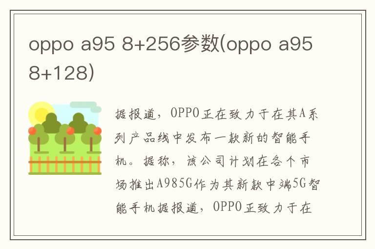 oppo a95 8+256参数(oppo a95 8+128)