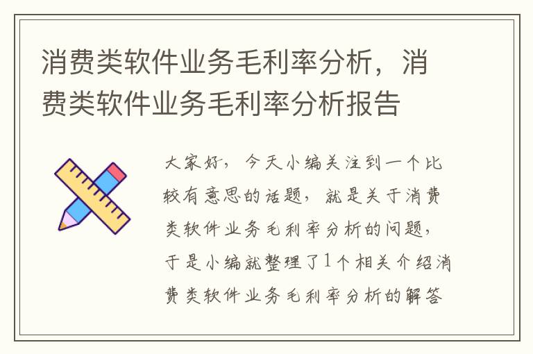 消费类软件业务毛利率分析，消费类软件业务毛利率分析报告