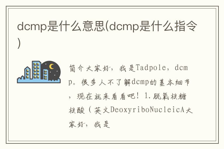 dcmp是什么意思(dcmp是什么指令)