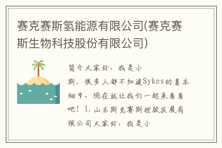 赛克赛斯氢能源有限公司(赛克赛斯生物科技股份有限公司)