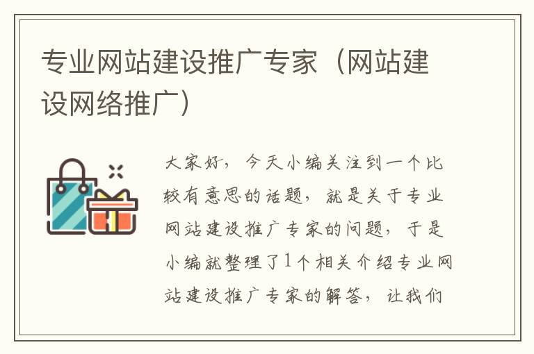 专业网站建设推广专家（网站建设网络推广）