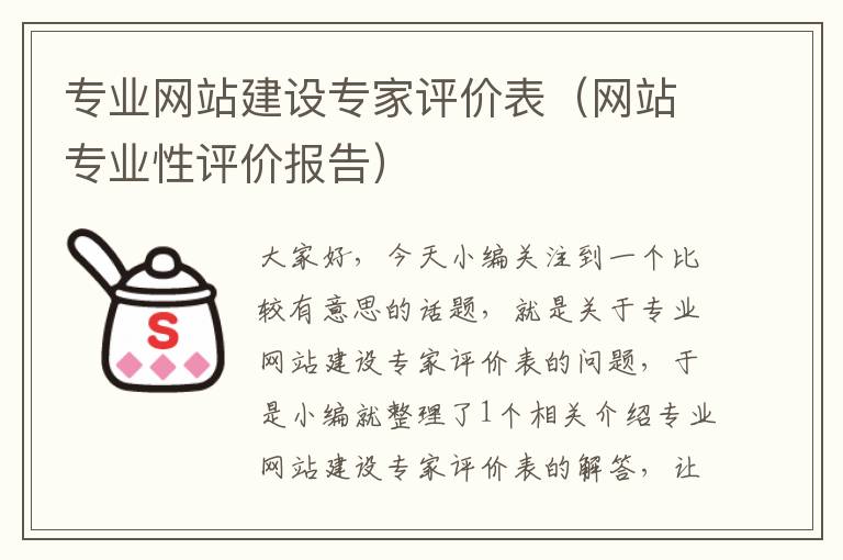 专业网站建设专家评价表（网站专业性评价报告）