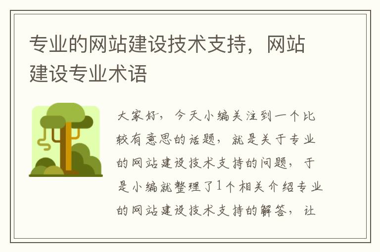 专业的网站建设技术支持，网站建设专业术语